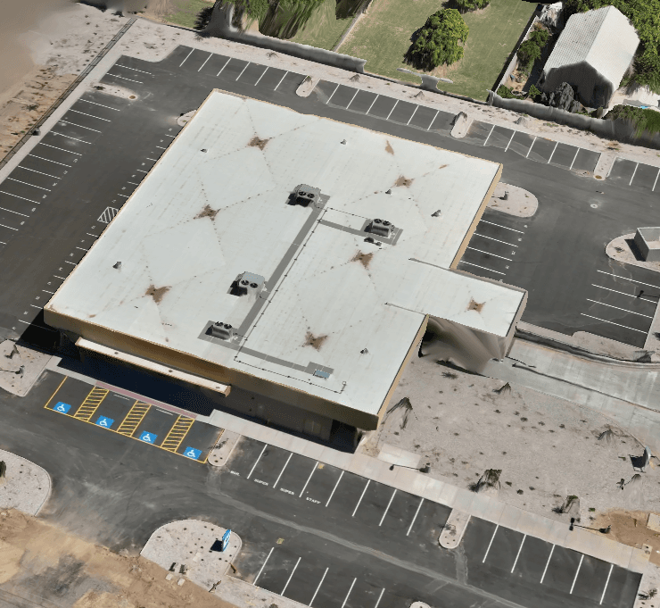 Photogrammetry output of a mapped site